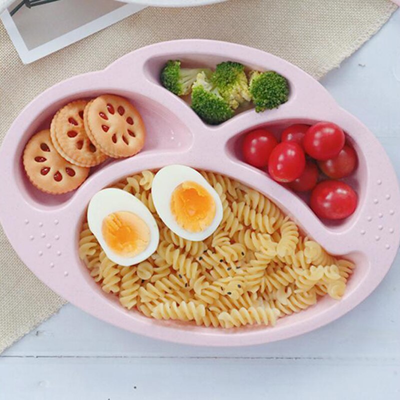 Kids Bowl Baby Plates Baby Feeding Silicone Plate children's Integrated Baby Silica Gel Dishes