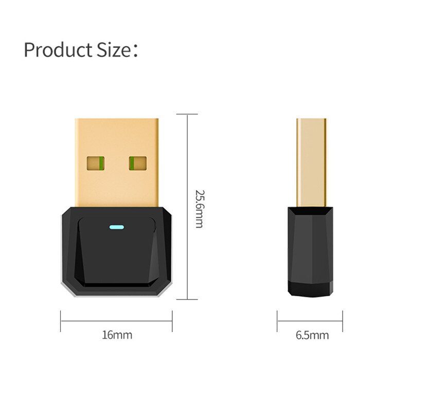 Computer Bluetooth Adapter 5.0 Desktop USB Wireless Mouse Keyboard Bluetooth Speaker Printer Transmitter