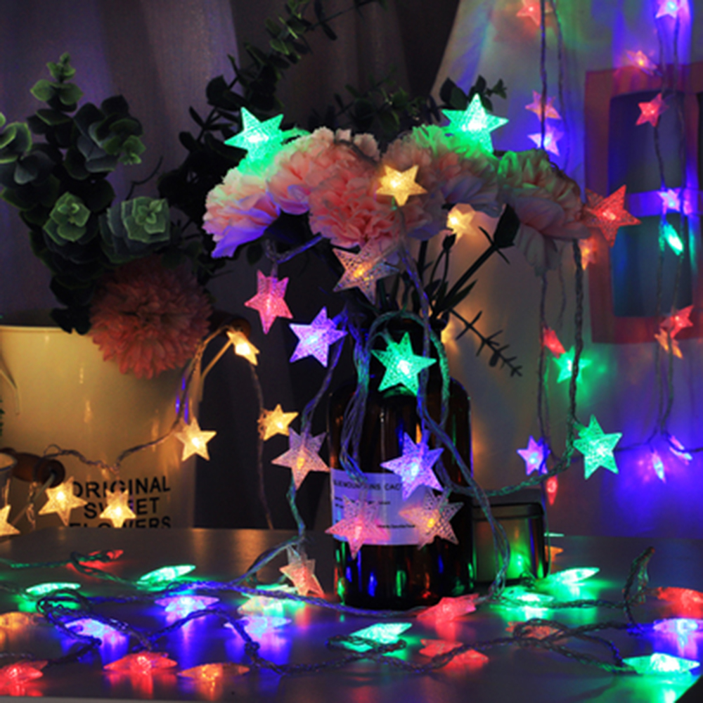 LED-Stern-Lichterkette, USB/batteriebetrieben, Lichterkette, Weihnachtsgirlande für Party, Hochzeit, Zuhause, Terrasse, Dekoration Ich bin Freien