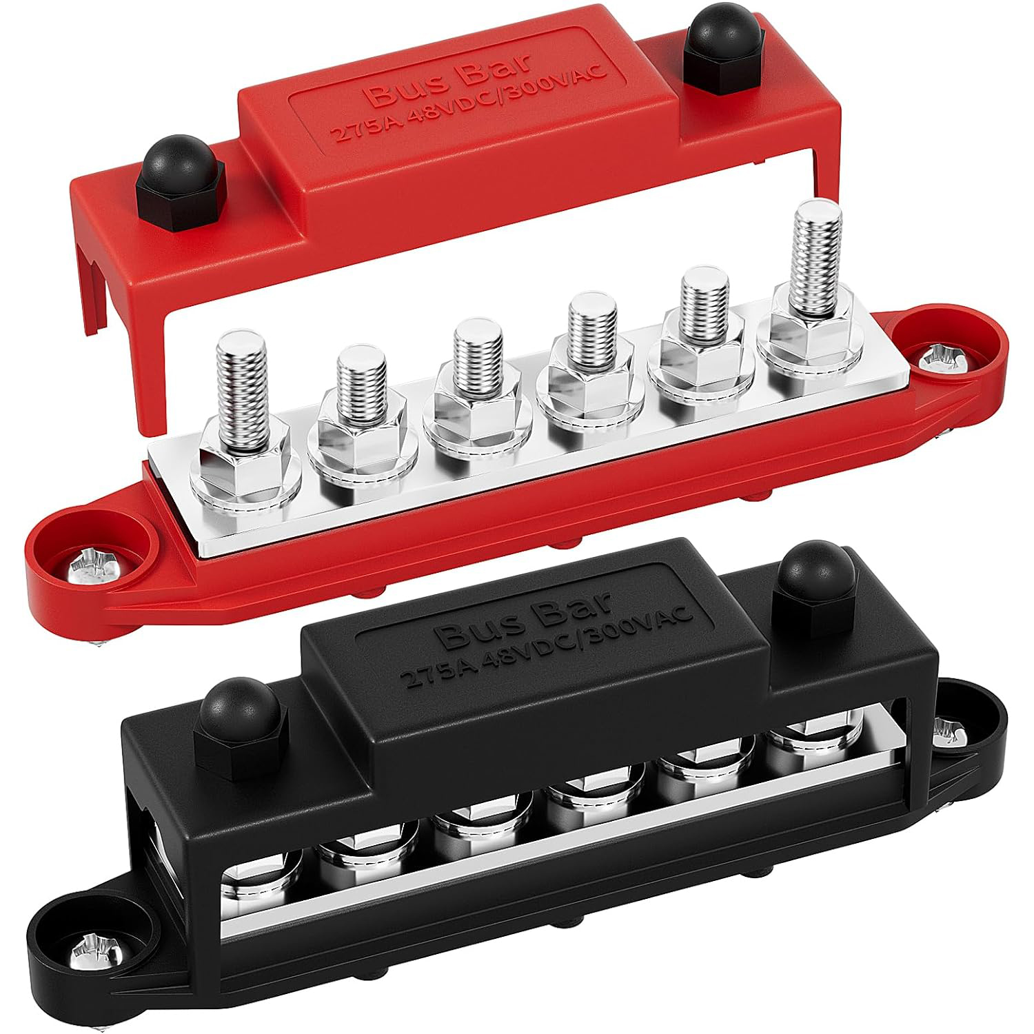 DaierTek-Bus Bar, Distribuição de Energia Bloco, Car Audio Barramento, positivo Bateria Terminal Stud, 275A, 12V, 6x5 16 "(M8)