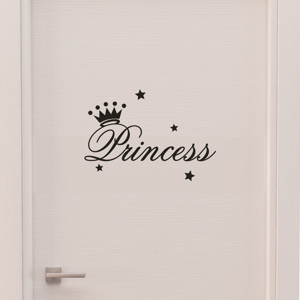 Vinyl Kroon Prinses Muurstickers Babykamer Kleuterschool Art Decals Muurstickers Home Decoratie Woonkamer Poster Waterdicht