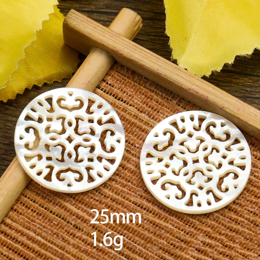 Real Shell Flower of Life Charms Mother of Pearl Water Fatima Hand Pendant Necklace Earring Flat Back DIY Jewelry Accessory