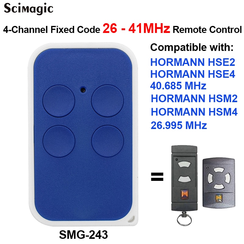 Hormann hse 4 40.685 mhz 40 mhz fjernkontroll erstatning klon fob hsm 4