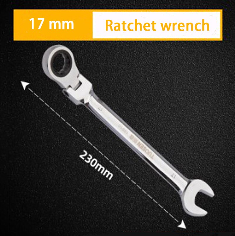 Automatic Fast And Labor-Saving Dual-Use Open-Ended Universal 72-Tooth Ratchet Wrench Movable Head Open Plummer: 4-Inch