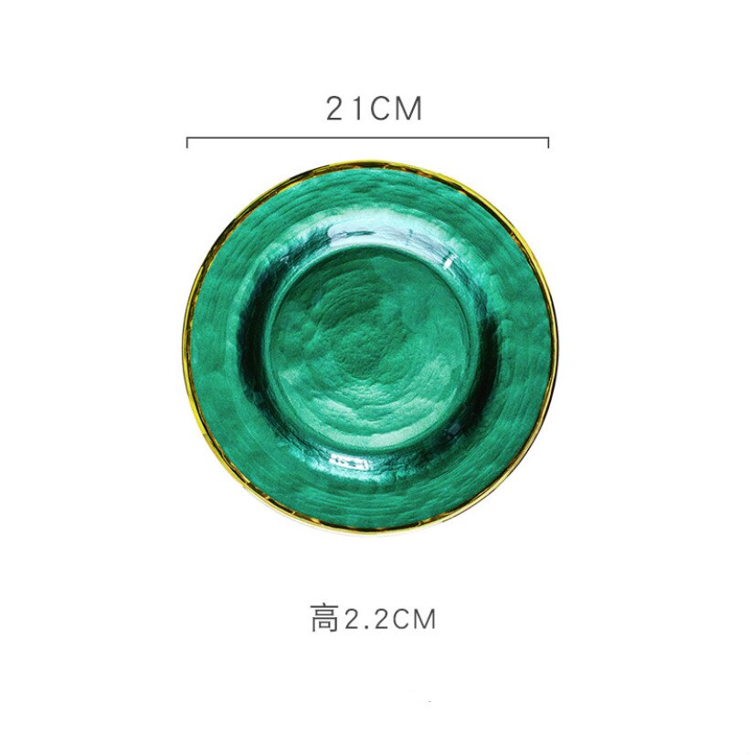 Esmeralda Phnom Penh-plato de desayuno para pan, vajilla para fruta, postre, plato de cerámica , platos de cena para suministros de cocina: 8 inches