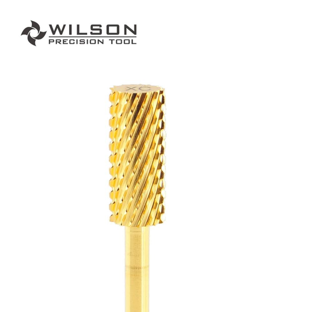 2pcs - Small Barrel Bit - Extra Coarse (XC-1110023) - Silver - WILSON Carbide Nail Drill Bit: Extra Coarse - Gold