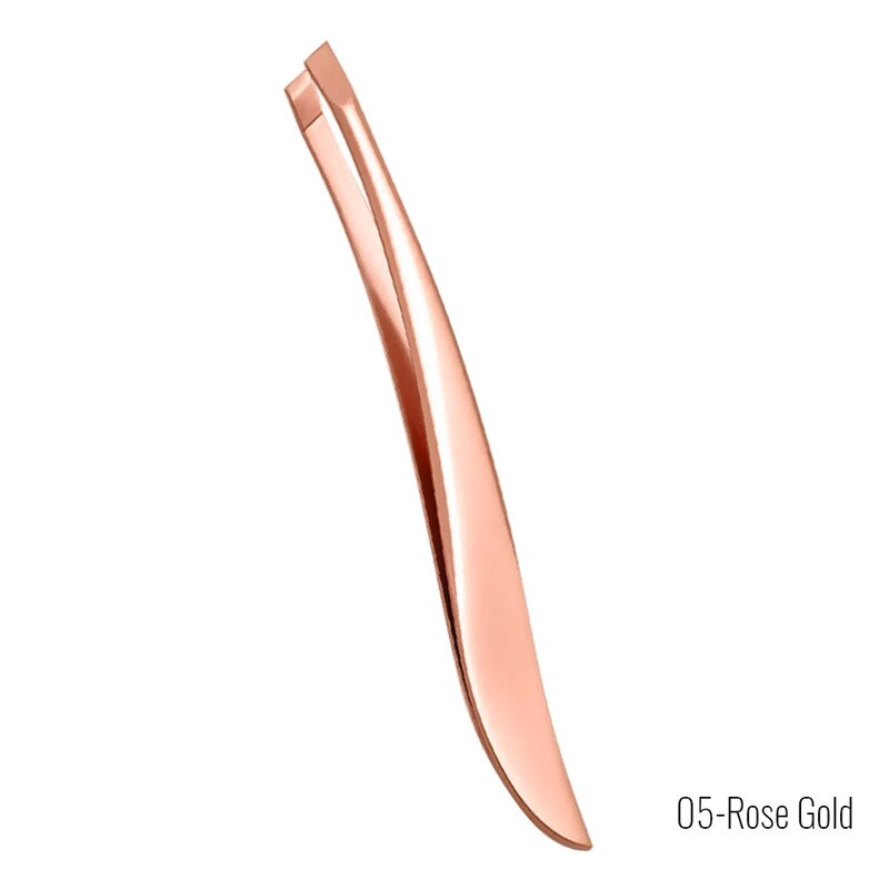 1 Pc Rvs Wenkbrauw Pincet Slant Tip Womens Mens Wenkbrauw Pincet Voor Wenkbrauw Ingegroeide Shaper: Rose Gold