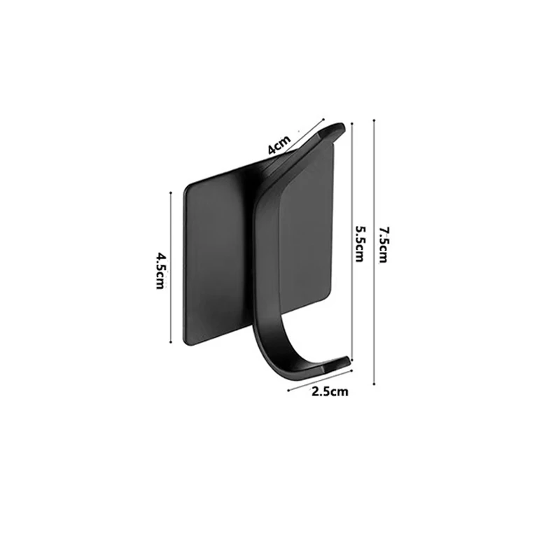 Self Adhesive Wall Hook Stainless Steel Towel Rack Bathroom Hardware Shelf Robe Hooks Hanger Shower Shelf Hanging Accessories