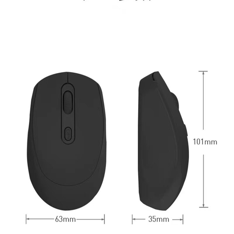 Akumulator Bezprzewodowa Mysz Bluetooth Wyciszenie USB Ergonomiczna Mysz Gamer Do Komputera Laptop Macbook