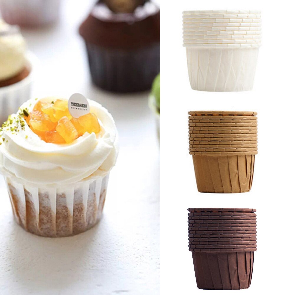 50Pcs/pack Muffins Cup Paper Cupcake Wrappers Baking Cups Cases DIY Cake Decorating Tools Kitchen Baking Supplies