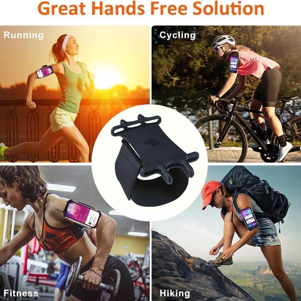 Muñequera para teléfono móvil, correa para el brazo, soporte para correr, para exteriores, 360 °, Y0i2