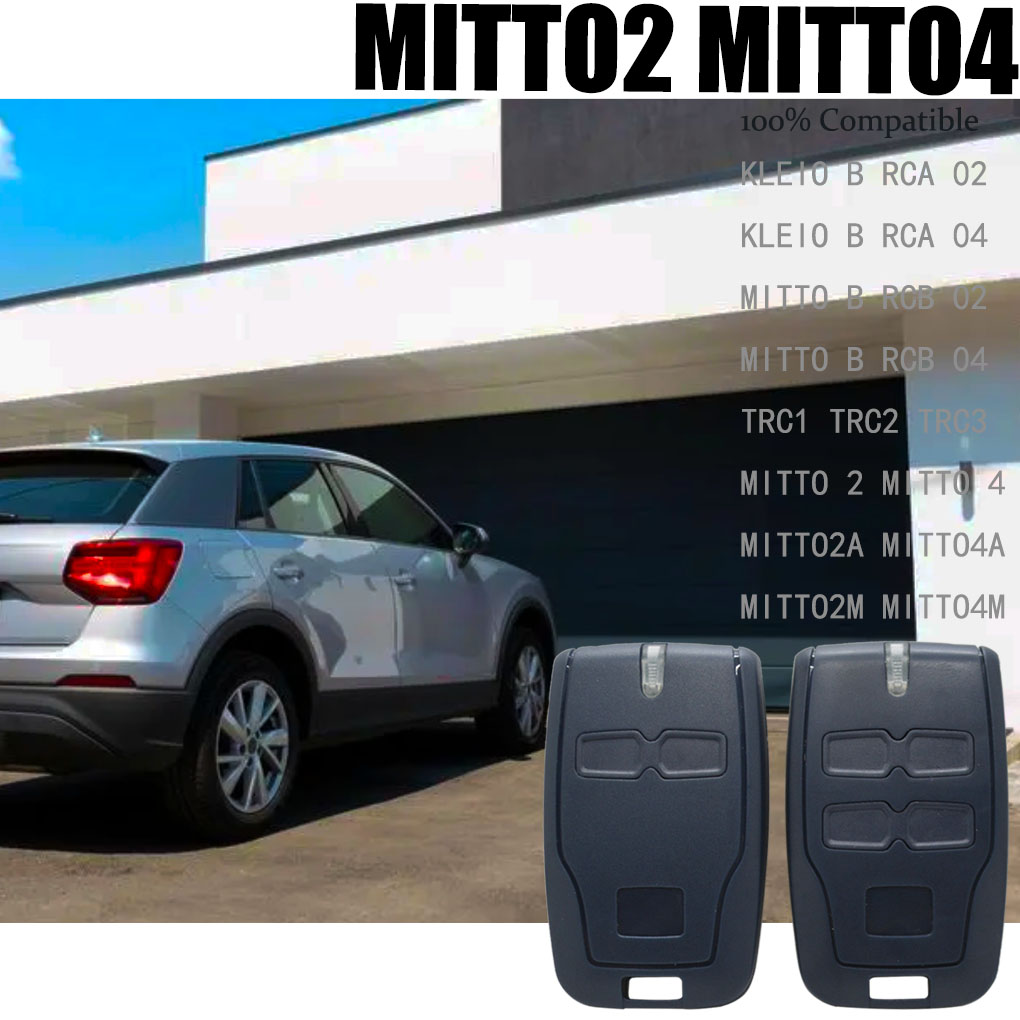 Pilot zdalnego sterowania do bram garażowych B RCB02 RCB04 MITTO 2 4 KLEIO B RCA 02 04 TRC1 TRC2 TRC3 433.92MHz