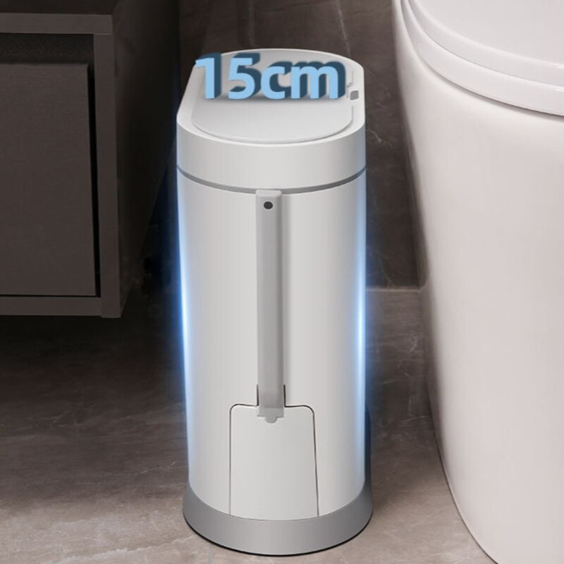 Smart Sensor Trash Bin Household Induction Trash Can Bathroom Waterproof Waste Garbage Bin Toilet Narrow Seam Sensor Rubbish Bin