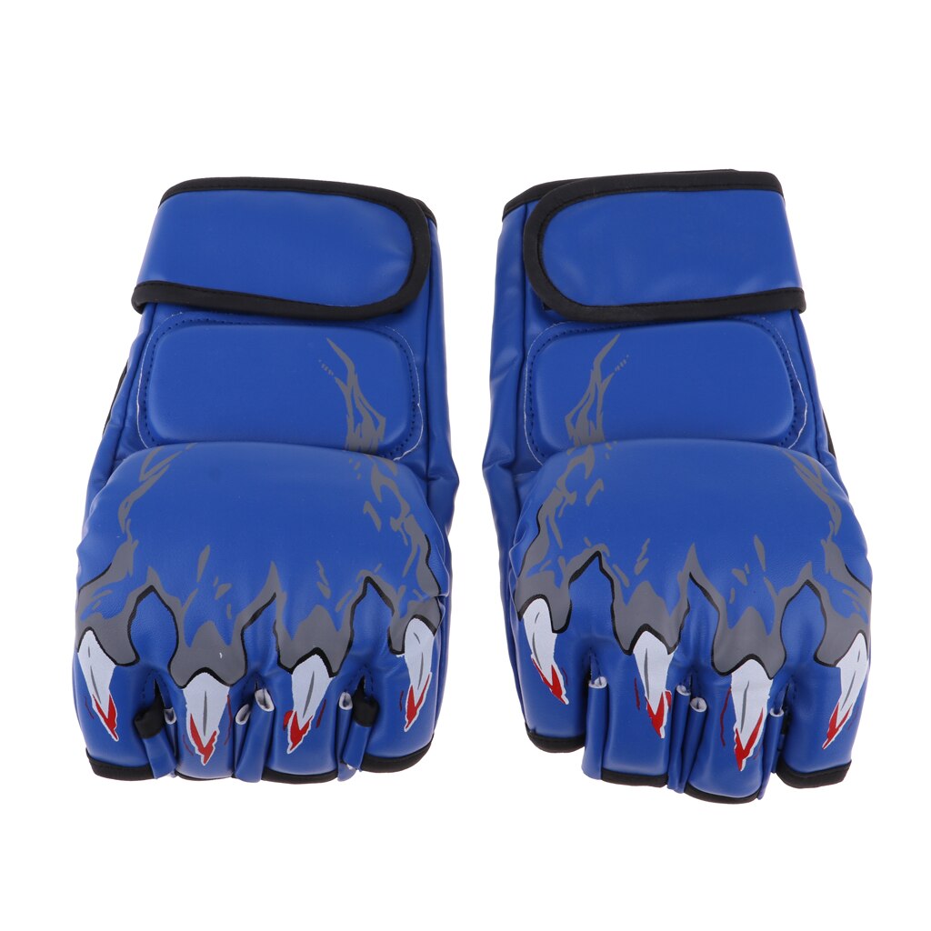 Gants de boxe à demi-doigts MMA, mitaines de combat sans doigts