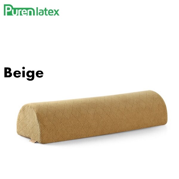 Purenlatex hukommelse skum halvcirkel pude multi formål pude nakke smerter lindring ortopædisk pude pude sengetøj pude: Beige