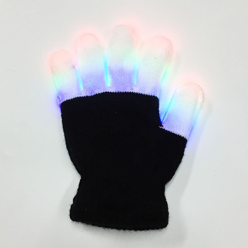 RGB Bunte Ändern LED glühen in dunkel Handschuhe LED Licht hoch Party Magische Handschuhe
