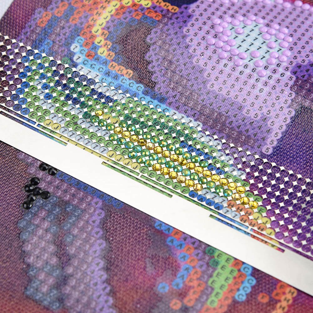 Diamond Drawing Ruler Diamond Painting Double Row Drill Rule Kit Stitch Embroidery PaintingTools DIY Accessory Supply