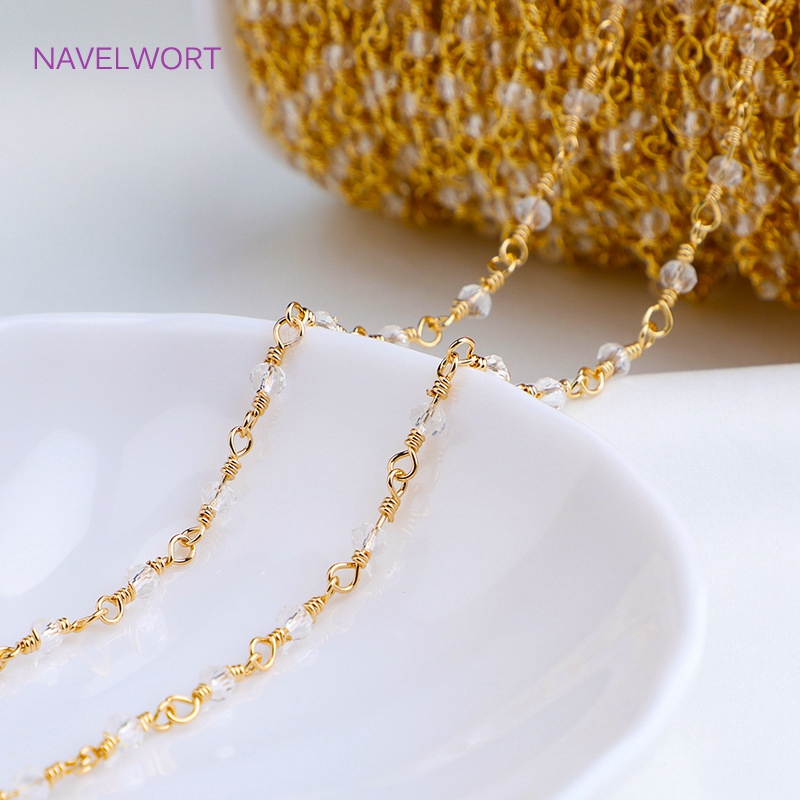 bulkkettingen voor het maken van sieraden, 14K verguld messing metalen losse kettingen DIY handgemaakte sieraden maken van benodigdheden