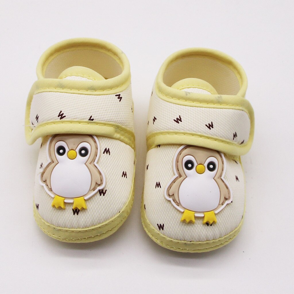 Pasgeboren Baby Meisjes Jongen Prewalker Cartoon Penguin Animal Hoofd Anti-Slip Enkele Schoenen Sneakers Casual Baby Bebes Schoenen #60: YELLOW / 12