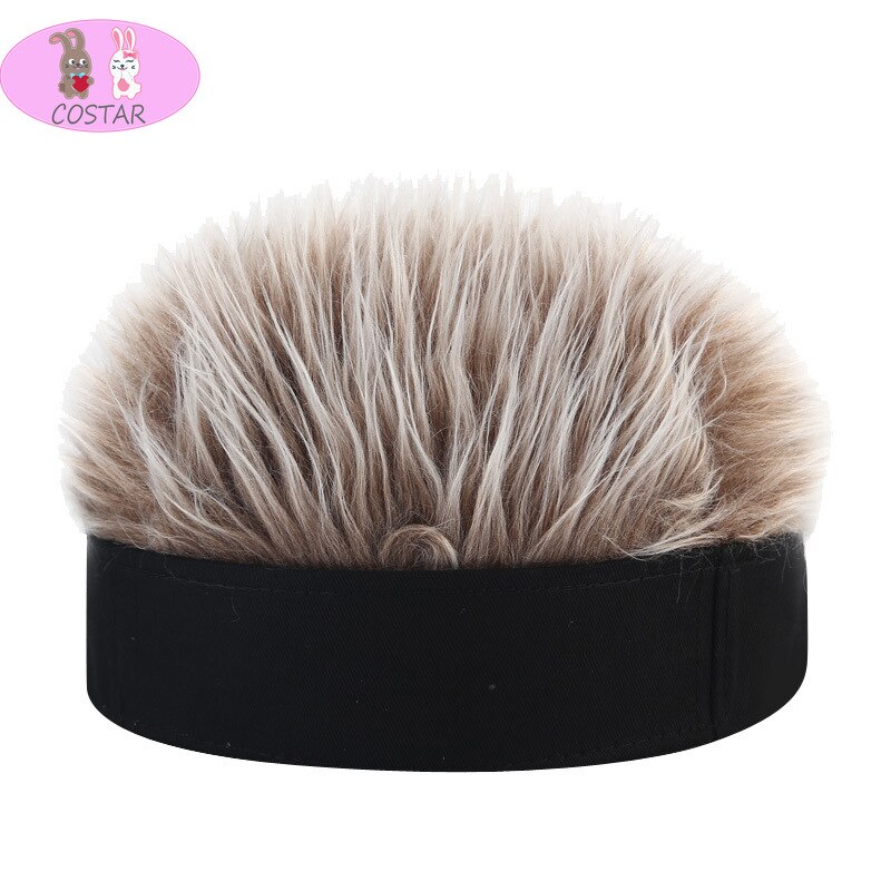 COFUN 2020 odzież Streetwear na jesień i zimę śmieszne czapka z peruką mężczyzn