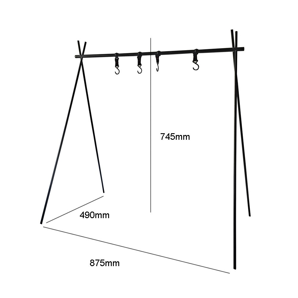 Camping Equipment Hanging Rack 8kg Aluminum Alloy Triangle Travel Camping Shelf Hanger Outdoor Triangle Rack 캠핑: M