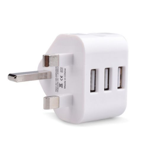 Tonbux UK Plug 3 Pin USB Charger Adapter Power Telefoon Oplader Adapter Voor Smart Phone iphone Xiaomi iPod