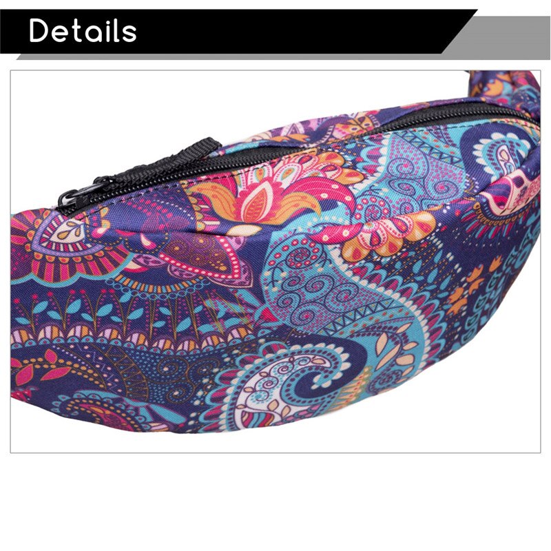 Jom Tokoy women fanny packs 3d printing waist pack Waist bag bum bag travelling Bag