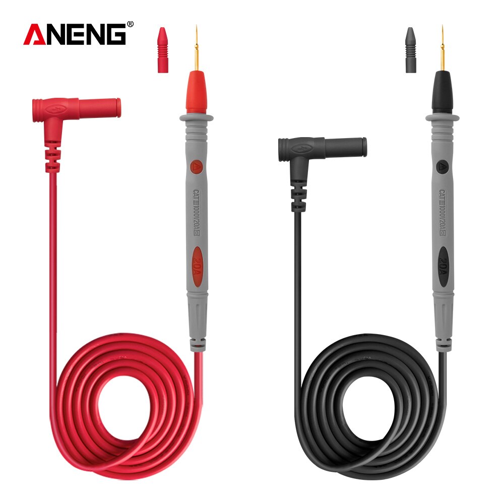 20A 1000V Silicon Rubber Wire Retardant Gilded Sharp Needle Probe Digital Multimeter Test Lead for FLUKE