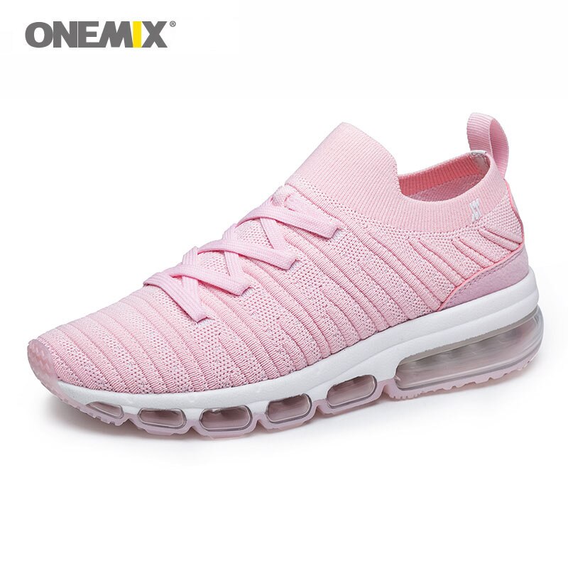 ONEMIX-Zapatillas deportivas para mujer, zapatos rosas para correr, trotar al aire libre, con cojín de aire, para caminar al aire libre