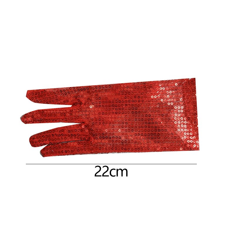 Guantes brillantes Unisex para adultos y niños, con lentejuelas y purpurina, para actuaciones en escenario, baile brillante, , disfraz, mitones elásticos