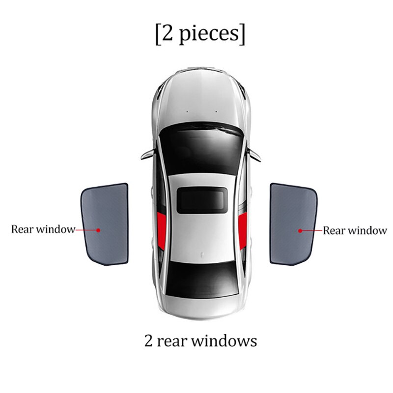 For Mercedes Benz S Class W222 Sun Protector Heat Isolation Window Shades Easy Installment Foldable Cover: Rear Side Window