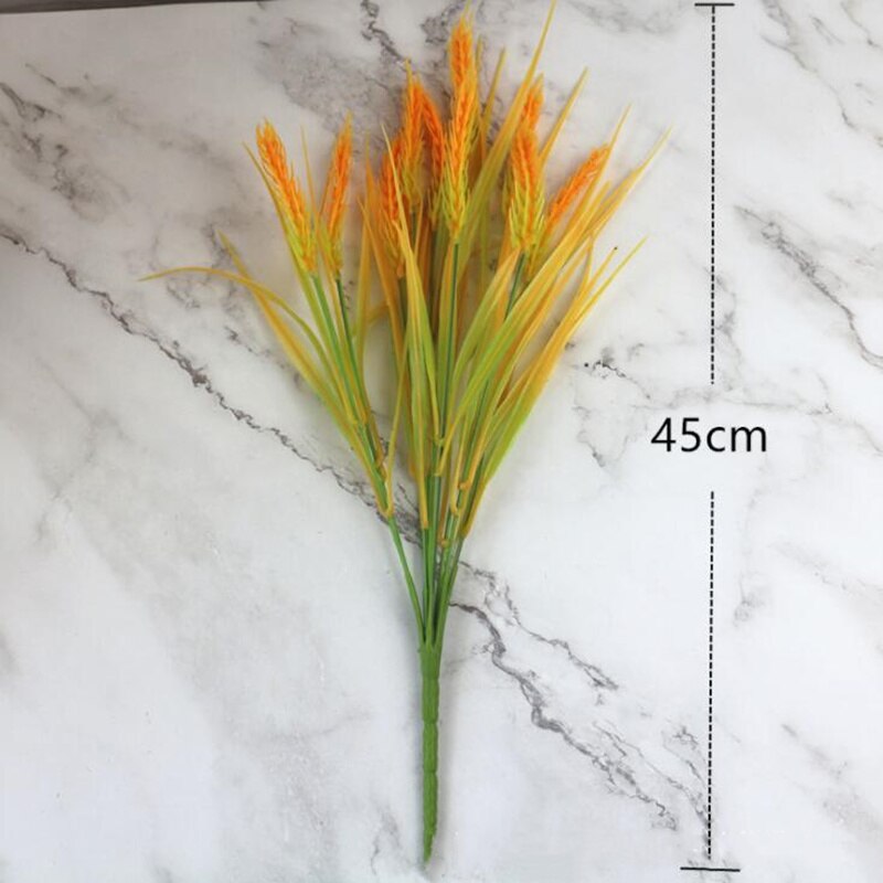 Artificial Wheat Bouquet Plant Plastic Flower Wreath Wedding Party Decoration DIY Craft Scrapbook Home Decor