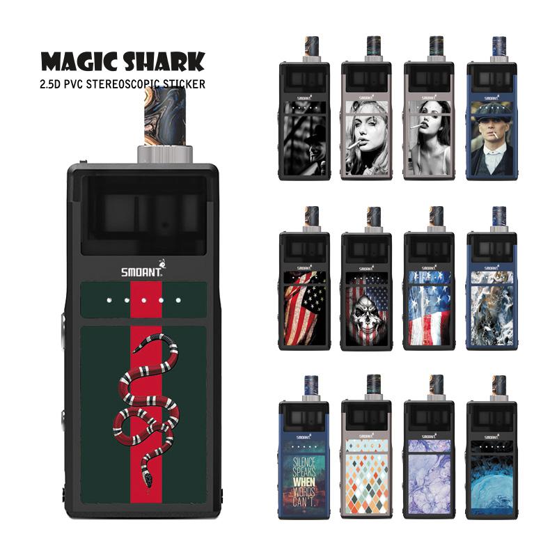 Magique requin serpent crâne drapeau américain v-vendetta Julie pas de décoloration PVC stéréo autocollant souple pour Pasito Film housse pour Smoant Pasito