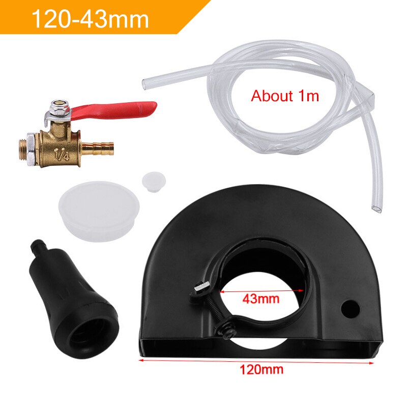 120X43Mm Haakse Slijper Schild Set Met Water Pijp Wheel Guard Veiligheid Protector Cover Water Snijmachine Base veiligheid Cover: 1 Set