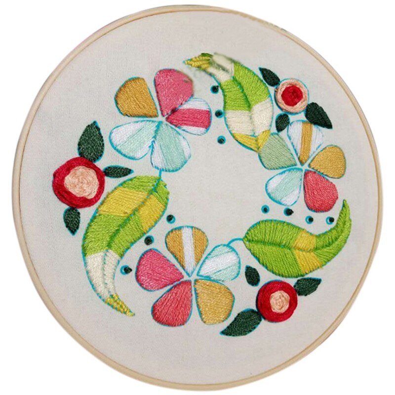 Diy Handgemaakte Volledige Bereik Van Borduurwerk Starter Kit Met Patroon Kruissteek Kit Met Bamboe Borduurwerk Hoepel Borduurwerk Kit: A9