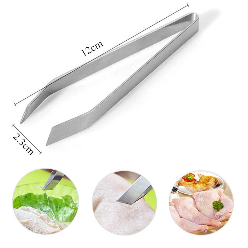 Grattoir pour enlever les écailles de poisson rapidement,outil de raclage, couteau de nettoyage, pincettes, accessoires de cuisine, détartreur, nettoyeur, gadget: Tweezers