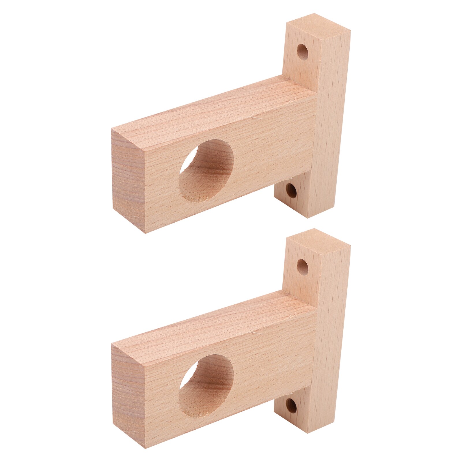 2Pcs Wooden Curtain Rod End Shower Curtain Rod Holder Rod Holder Curtain Support