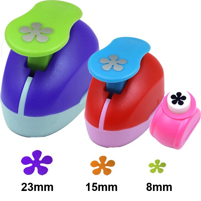 Crafts Punch Set 8mm 15mm 25mm paper punches 3pcs/Set diy craft punch scrapbook paper cutter scrapbooking punches: Five flower
