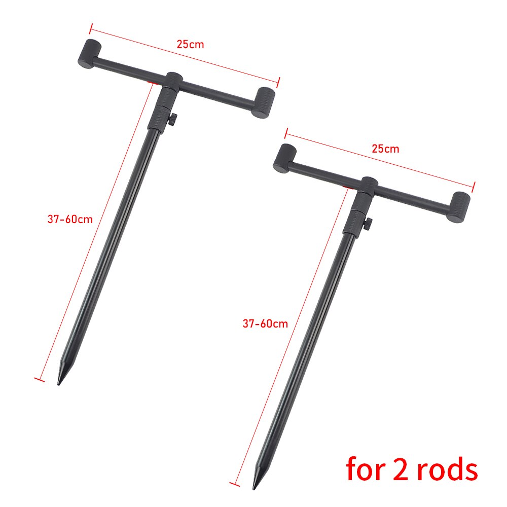 Barra de aluminio para pesca de carpa, barra de pesca, barra zumbadora para 3 Cañas