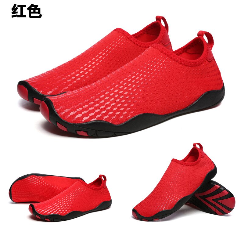 update swiming couple men women shoes safty non-slip outdoor sports fishing play water beach driving wader shoes: red / 9