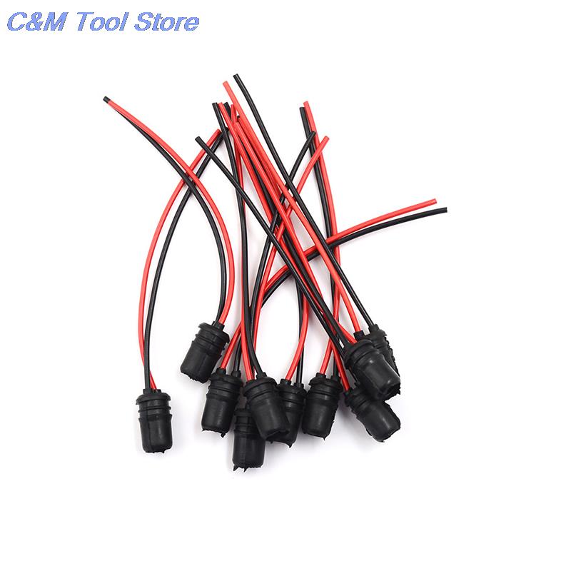 10Pcs W5W T10 Gloeilamp Socket Houder Fit Voor Cars Trucks Boten Zachte Rubber Connector Extension Accessoires