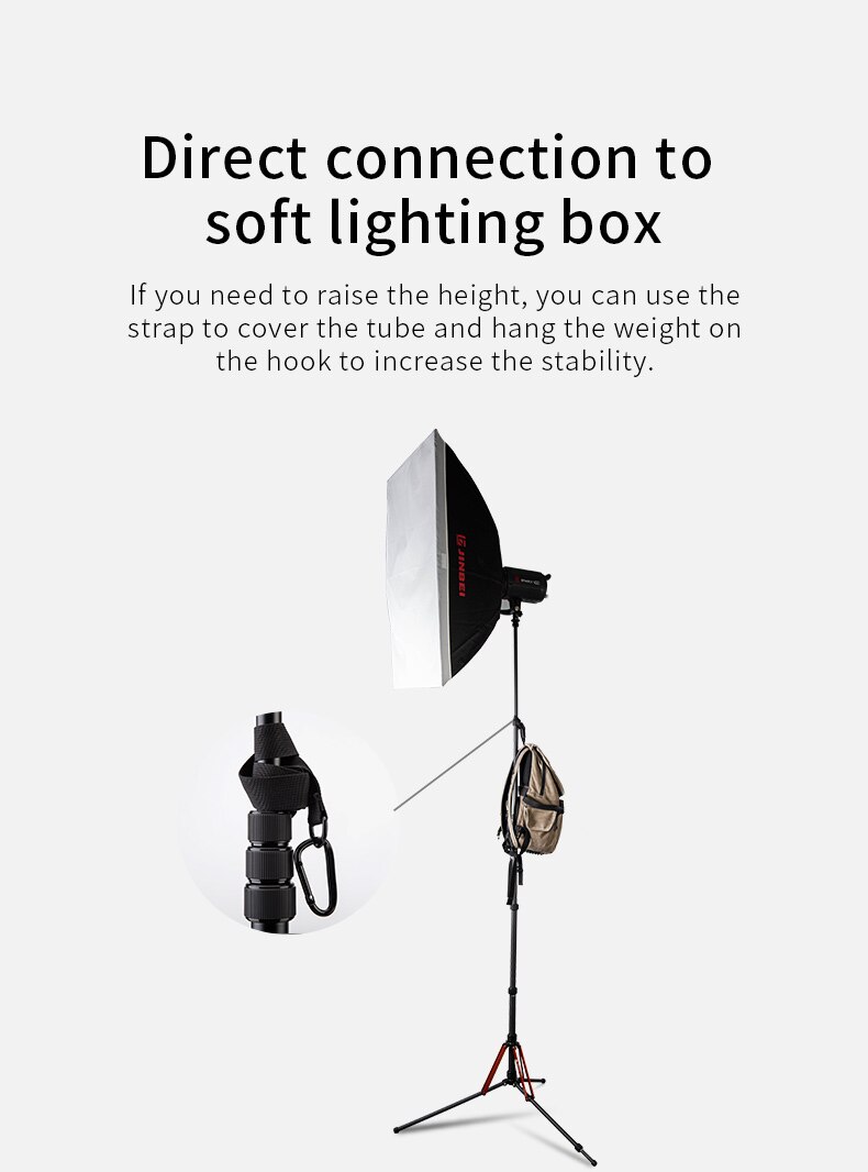 Fotopro Lightweight Photography Light Flash Stand Camera/DSLR Tripod for Relfectors/Studio Softboxes/Umbrellas/Backgrounds