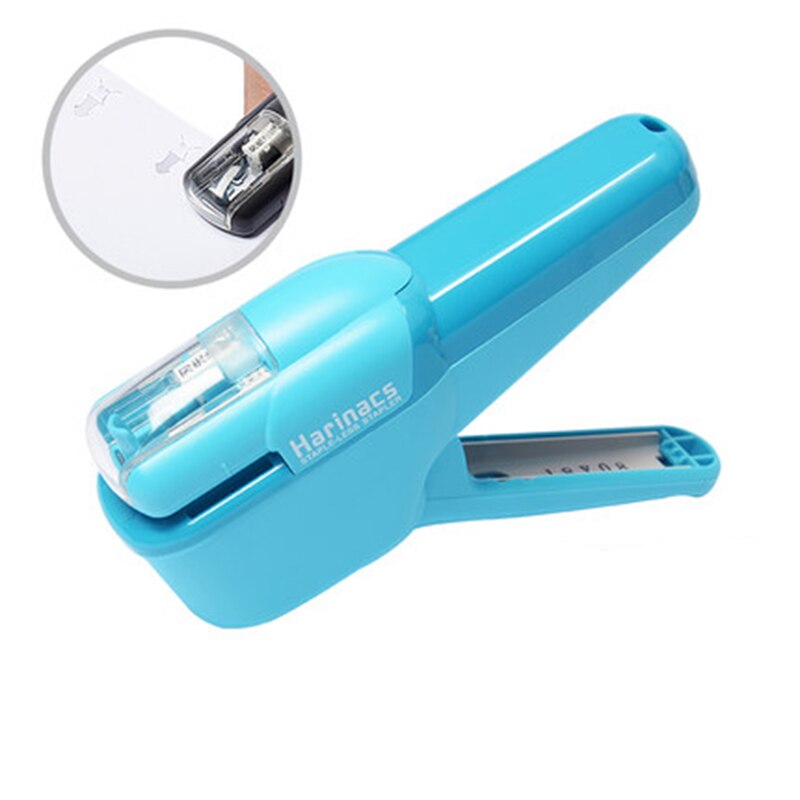 KOKUYO Staple-Free Stapler Harinacs Press SLN-MSH/MPH Embossing Needleless Safe And for Office, Student: MSH110 blue