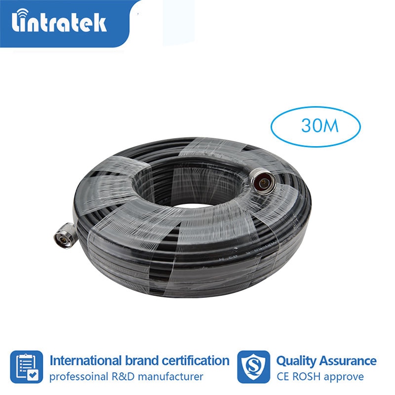 Lintratek 30 Meter Koaxialkabel N Stecker Auf N Männlichen Für Handy Signal Booster Repeater Verstärker #3