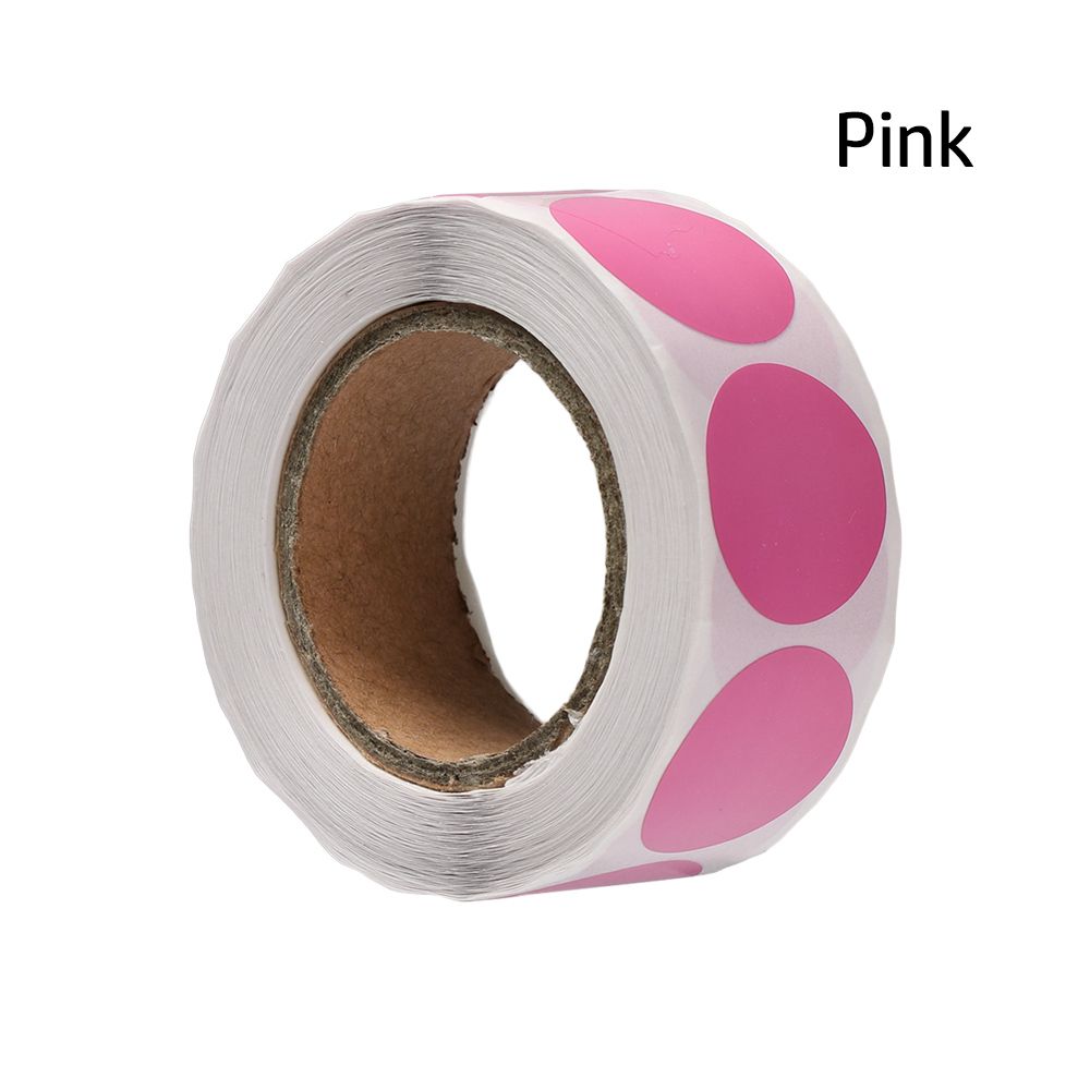 500Pcs/Roll Chroma Label Color Code Dot Labels Stickers Seal Labels Scrapbooking For Packaging Stationery Stickers: pink