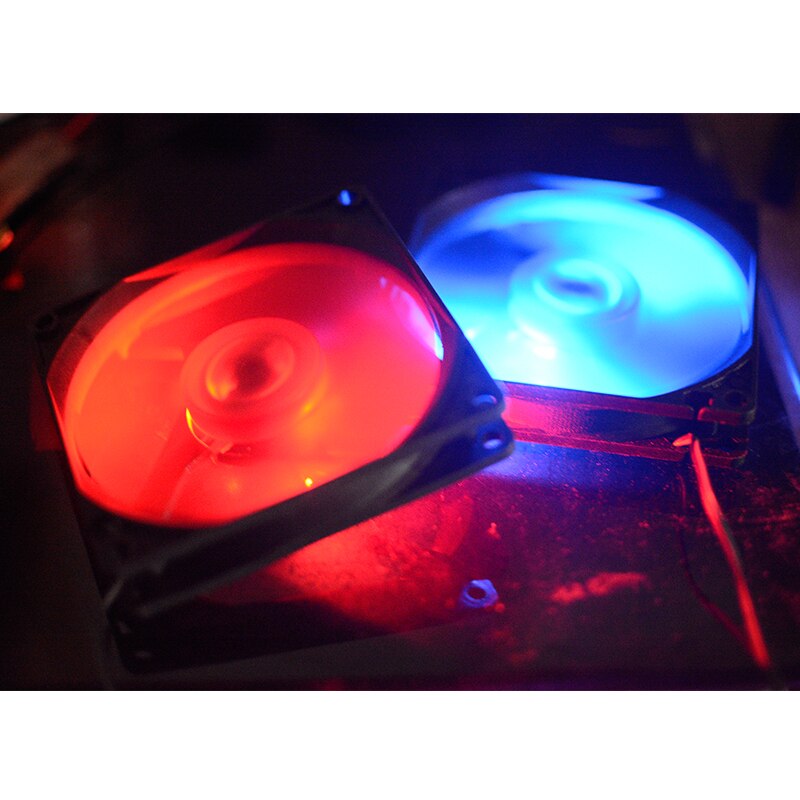 Brand original ANCHAOPU 80x80x15mm 8cm 8015 80mm fan DC5V blue red LED light Computer USB quiet cooling fan