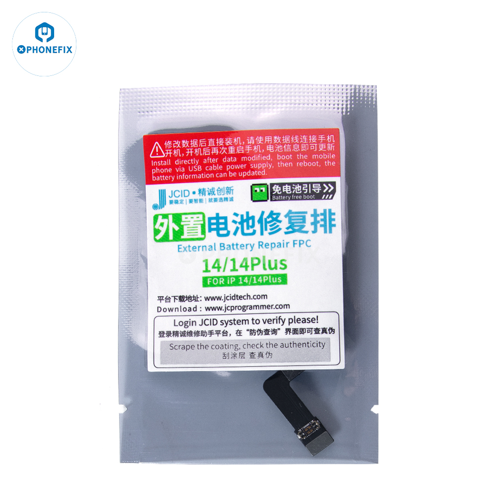 JCID JC reparación de batería Original Flex para iPhone 11 12 13 14 15 16PM quitar advertencia batería etiqueta externa reparación de repuesto flexible