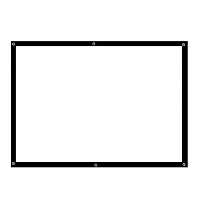 High Brightness Reflective Projector Screen 72 84 100 120 150 Inch 16:9 Fabric Cloth Projection Screen Folding