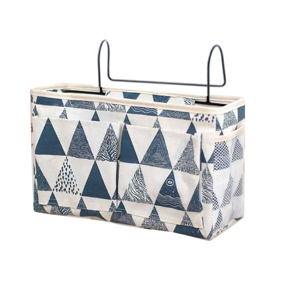 Bedside Wall Hanging Organizers Practical Delicate Durable Organizers Storage Shelf Wardrobe Organizer For Bedroom: blue Triangle