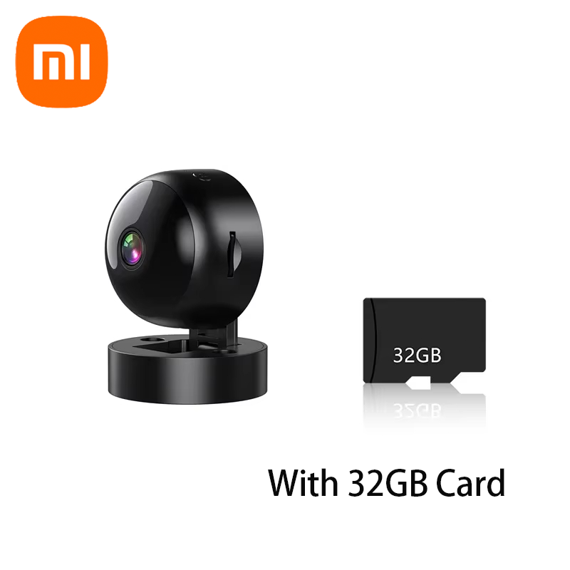 ξAO 360° ° 4K beveiligingscamera met bewegingsdetectie nachtzichtmonitor | WiFi draadloos bewakingssysteem voor binnen en buiten: zwart